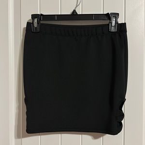 Black mini skirt